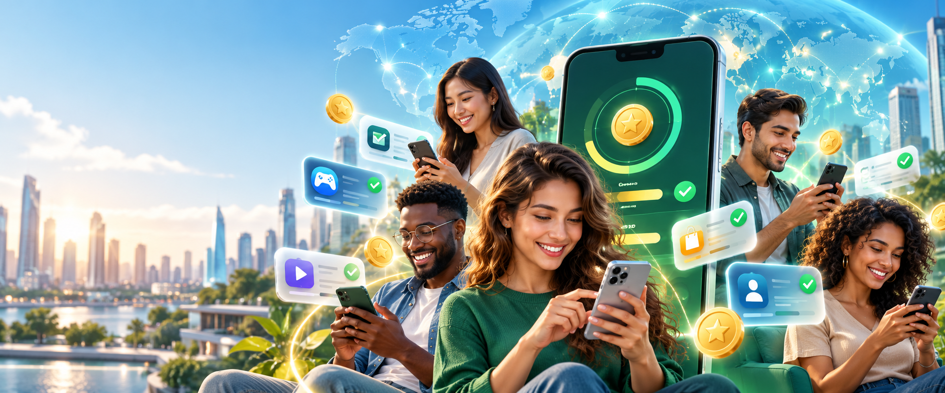Complete simple tasks on your phone and earn rewards globally