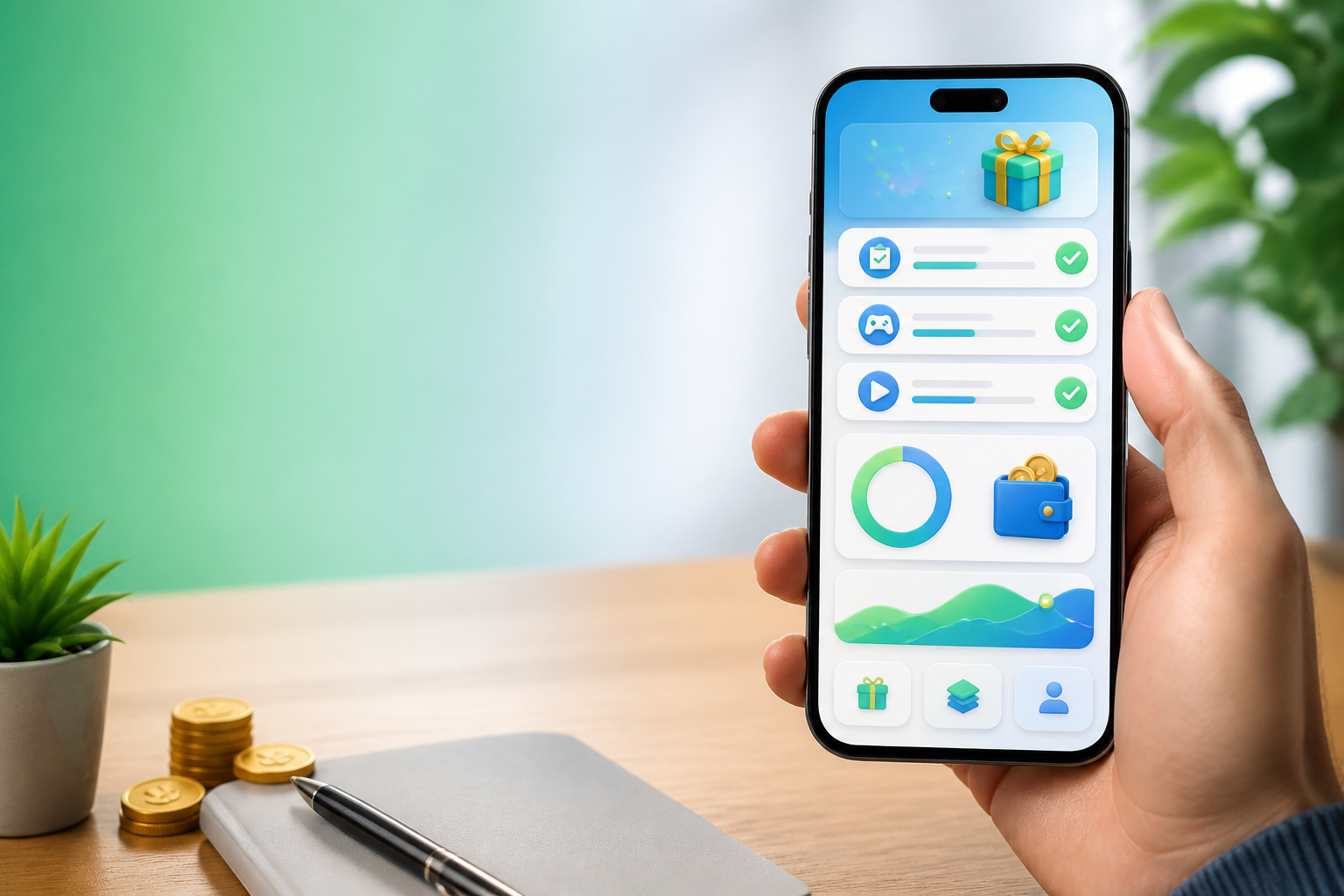 وظایف را کامل کنید، جوایزی کسب کنید و سفر EarnQuest خود را شروع کنید