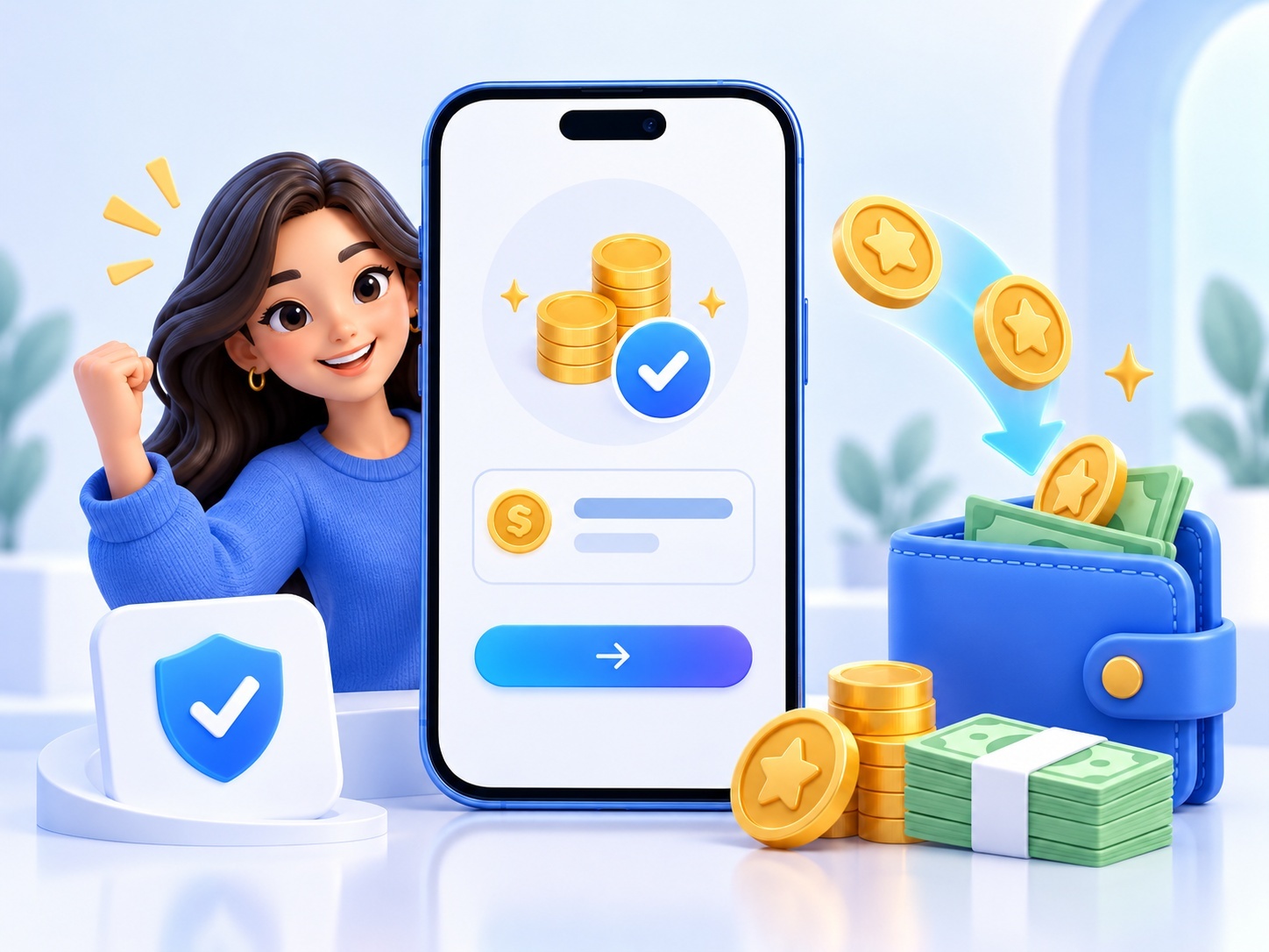 Earn cash and withdraw cash