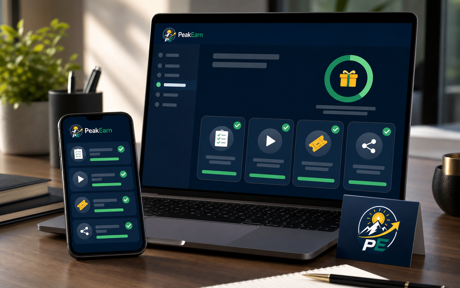 Complete Tasks and Accumulate Reward Progress