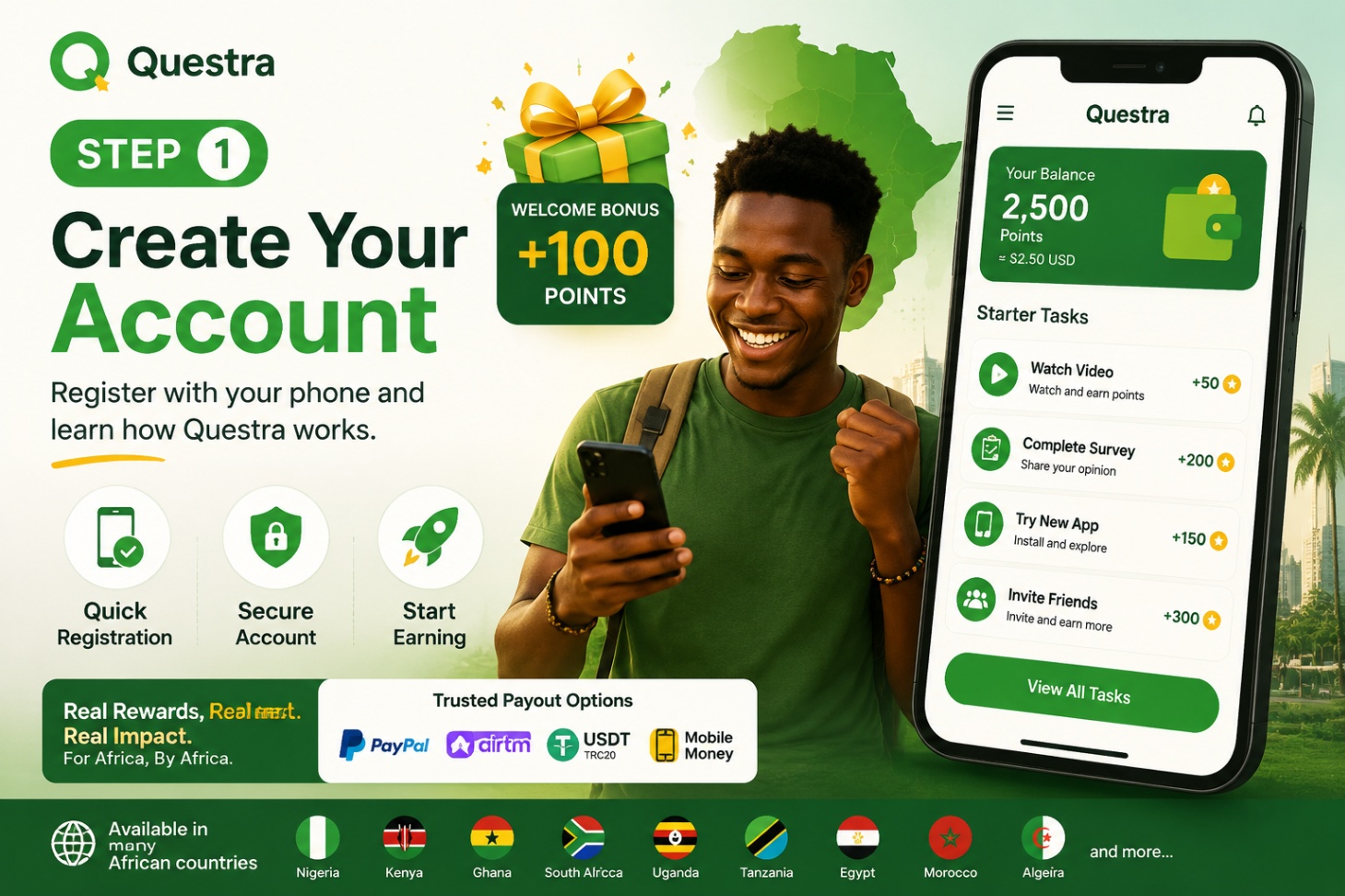 Sign up on your phone
