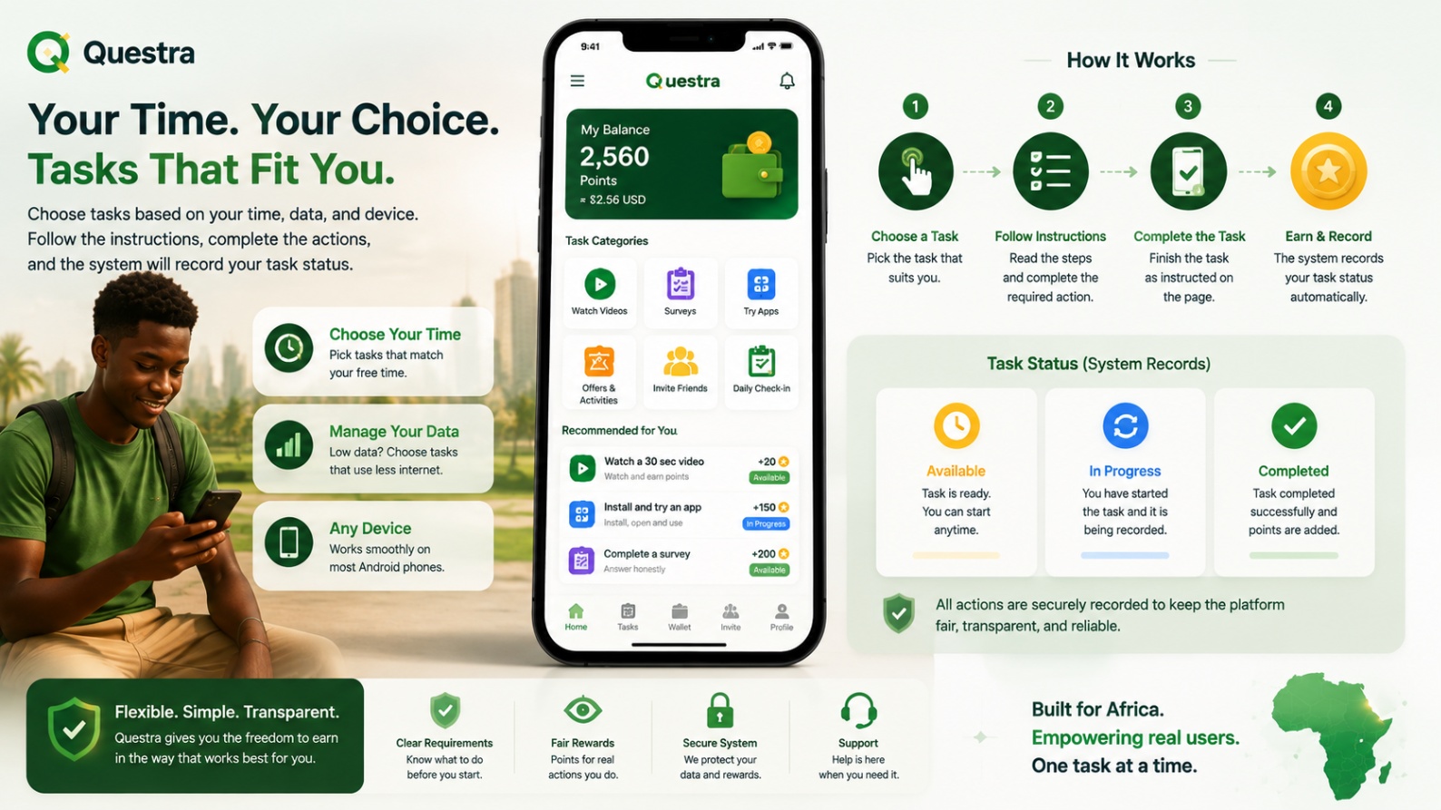Users complete steps on mobile
