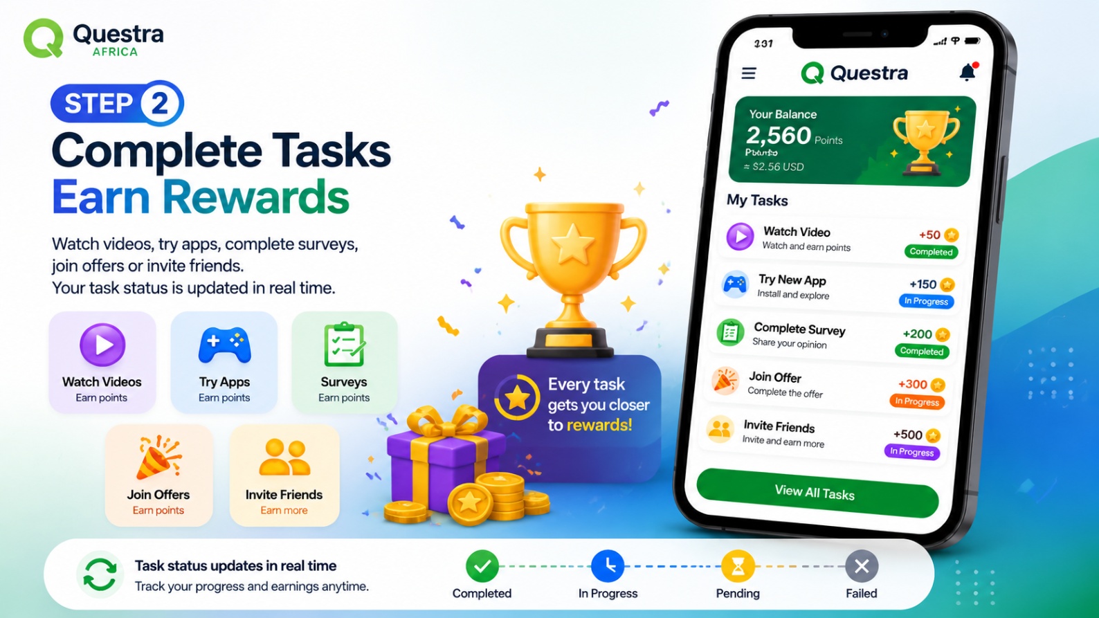 Complete mobile-friendly tasks
