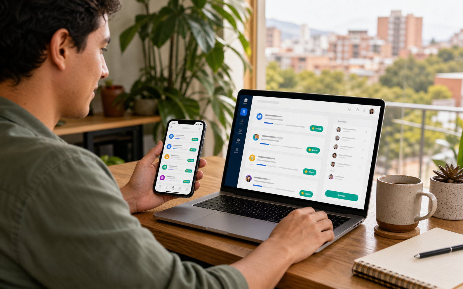 The platform lists tasks and activities