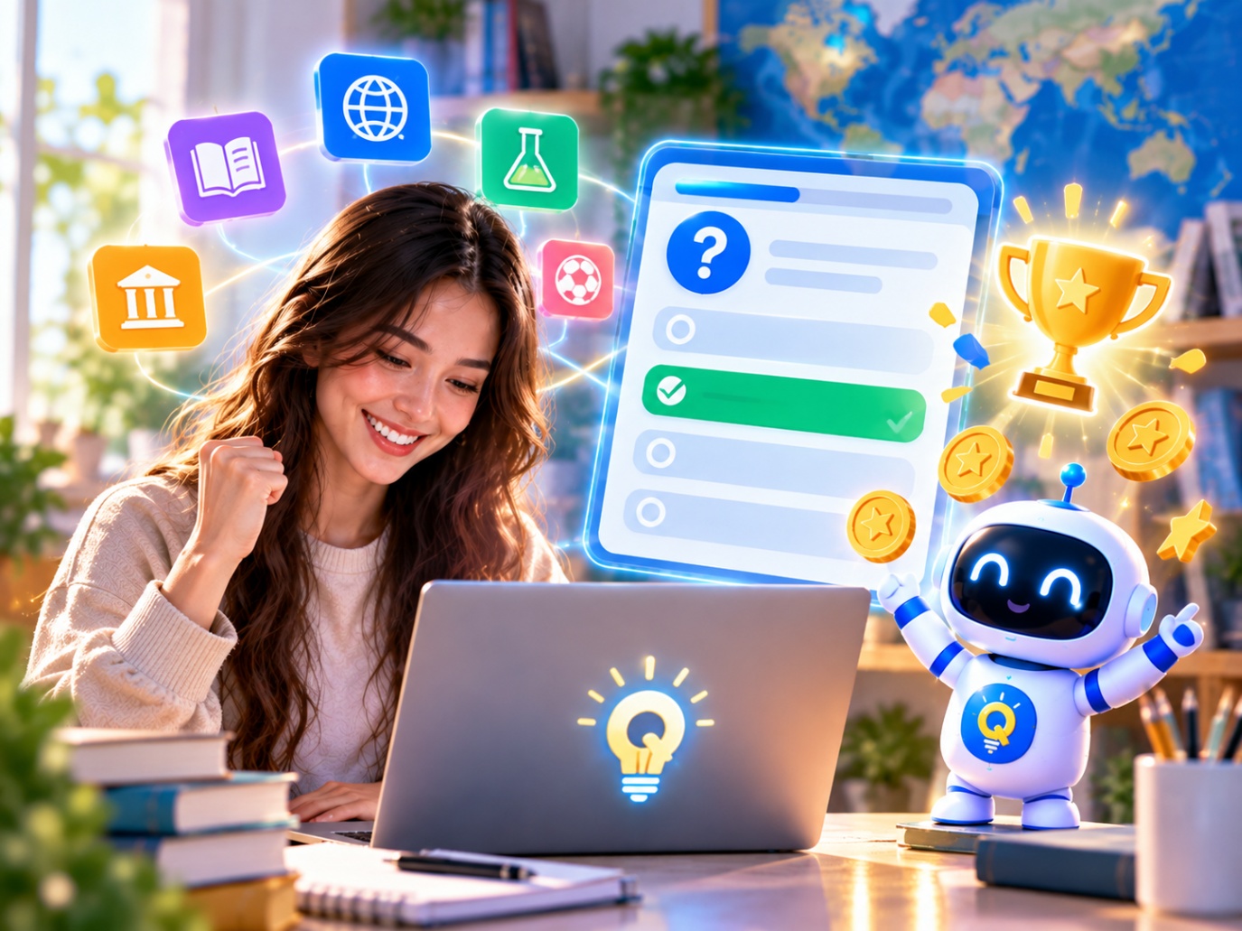 QuizLoop: Quizfragen beantworten und Belohnungen verdienen