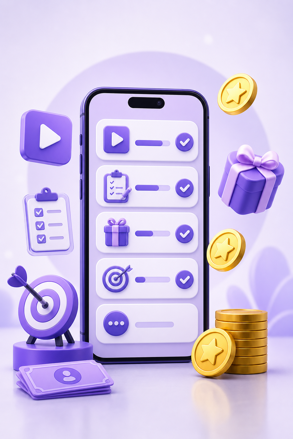 Complete Tasks and Accumulate Reward Progress